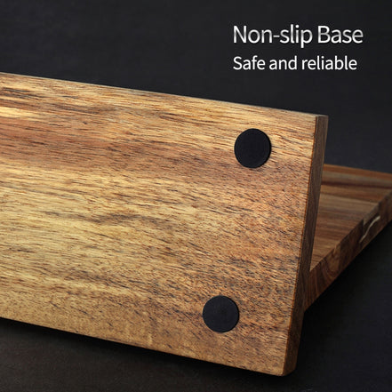 Magnetic Knife Rack — Acacia Wood Construction | Secure Blade Storage