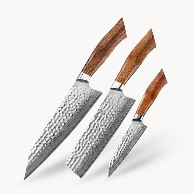3-Piece Knife Set — SRS13 Powder Steel Core | Balanced Performance System