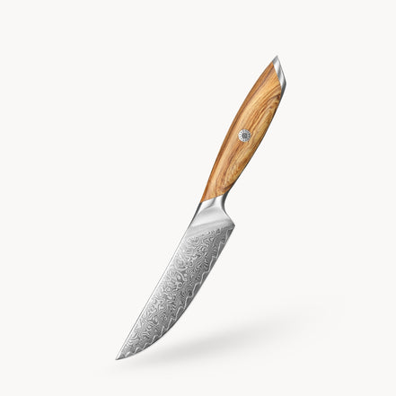 Utility Knife 5" — Multi-Layer Damascus | Light Protein and Prep Tasks