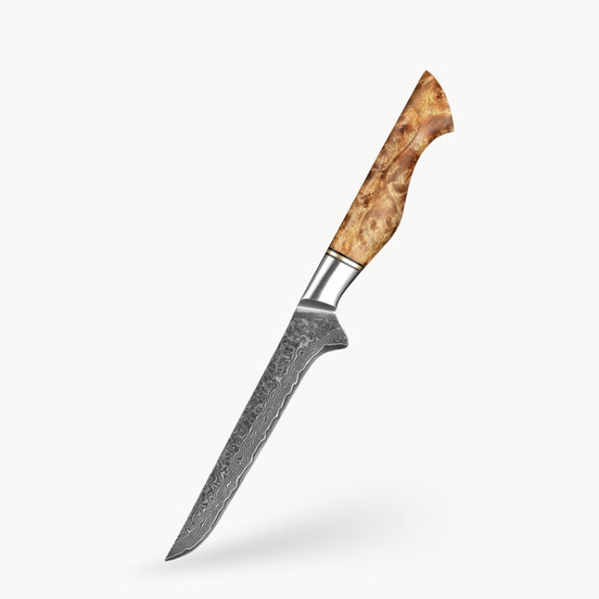 6-inch Fillet Knife in 67-Layer Damascus Steel with Sycamore Handle
