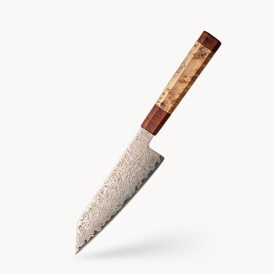 6.5″ Bunka Knife in 37-Layer Tricolour Damascus Steel