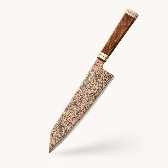 Ji Series Bunka Knife – Tricolor Damascus Steel