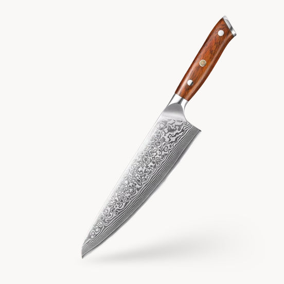 Chef Knife in 67-Layer Damascus Steel with Premium Rosewood Handle