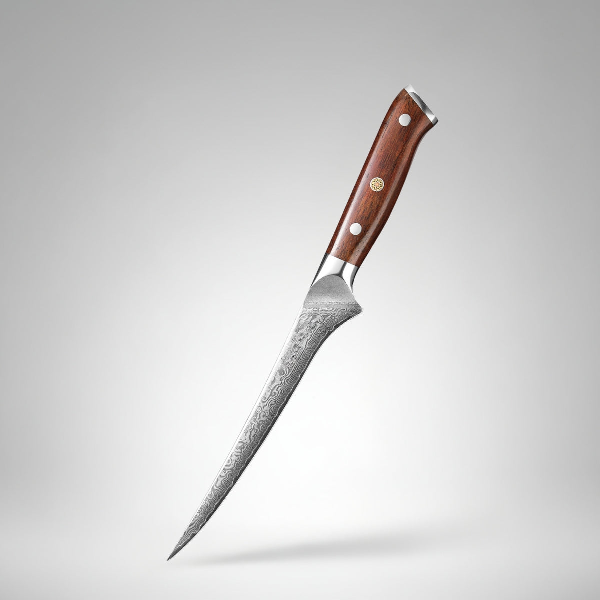 7″ Filleting Knife in 67-Layer Damascus Steel with Premium Rosewood Handle