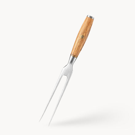 Carving Fork in 430 Stainless Steel with Olive Wood Handle