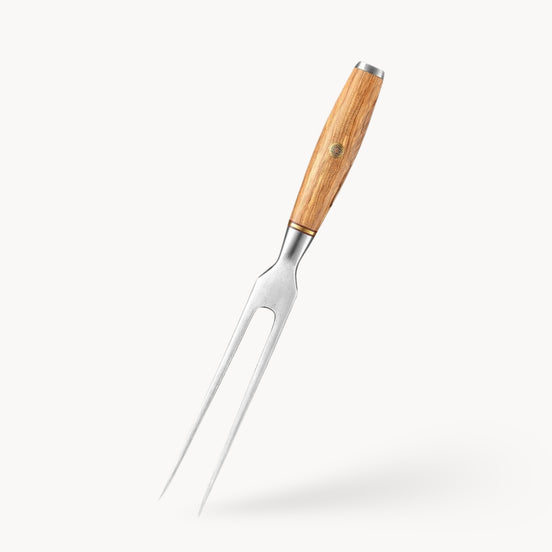 Carving Fork in 430 Stainless Steel with Olive Wood Handle