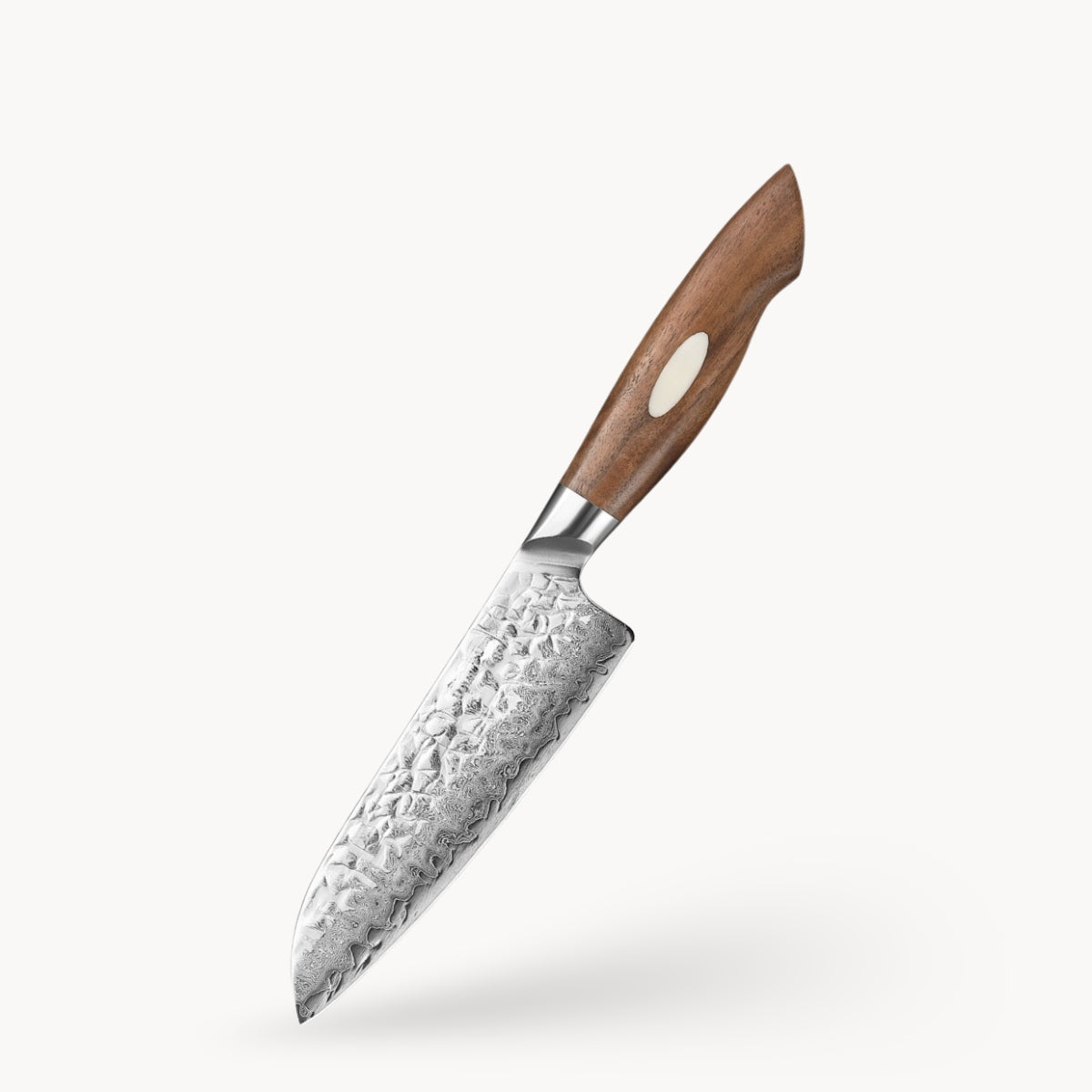 Santoku Knife 5.5″ Damascus Steel with AUS-10 Core and Walnut Handle