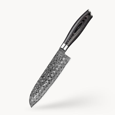 7″ Santoku Knife in 67-Layer Damascus Steel with 10Cr15CoMoV Core