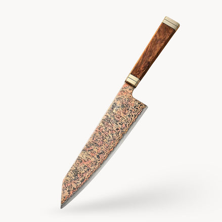 Ji Series Bunka Knife – Tricolor Damascus Steel
