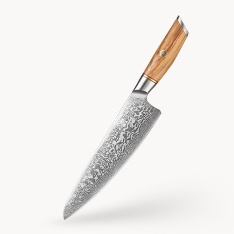 8.5" Chef’s Knife in 73-Layer Damascus Steel with 14Cr14MoVNb Core