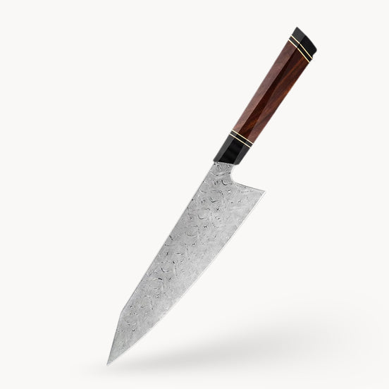Chef’s Knife in 110-Layer Damascus Steel with Hybrid Handle