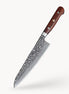 Chef Knife 215 mm — Hammered Damascus Lamination | Controlled Everyday Performance