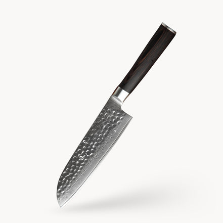Santoku Knife — 10Cr15 Stainless Damascus Steel | Controlled Handling