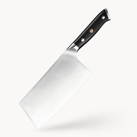 Professional 7-Inch Cleaver in German Steel with Ebony Handle