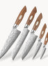 5-Piece Knife Set — AUS-10 Stainless Damascus Steel | Structured Foundation