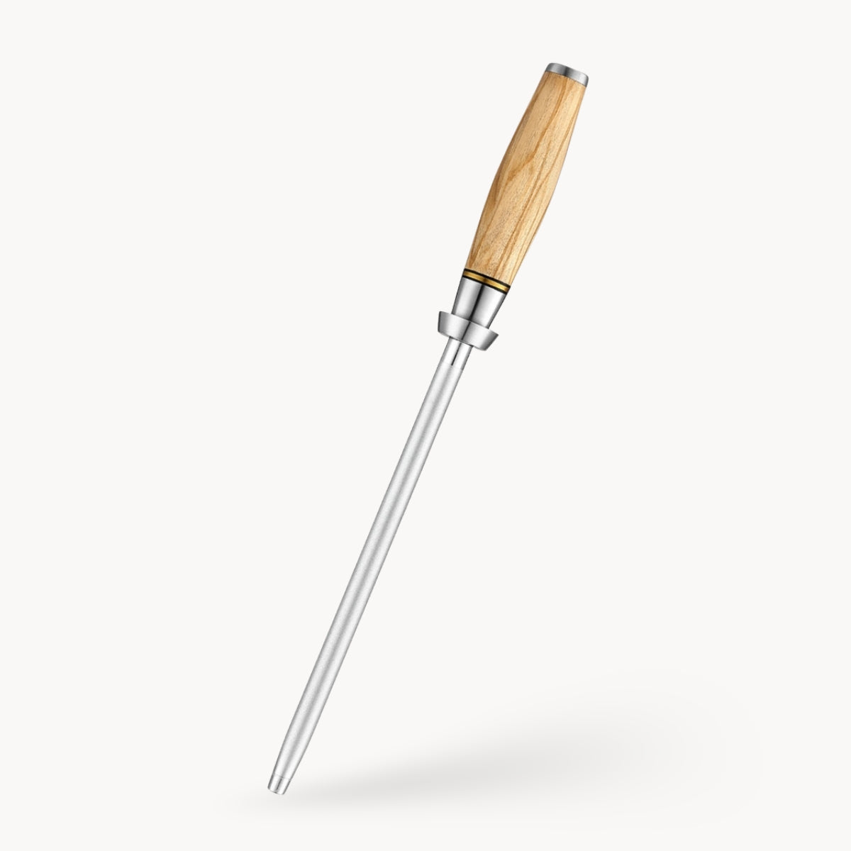 Professional Diamond-Coated Honing Rod with Olive Wood Handle