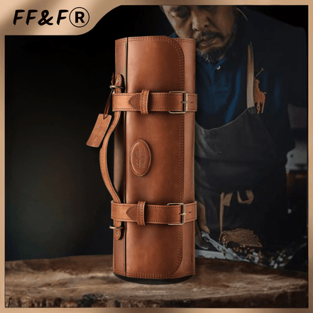 Bolsa de Couro Crazy Horse para Facas Profissionais - Forja Fogo&Faca