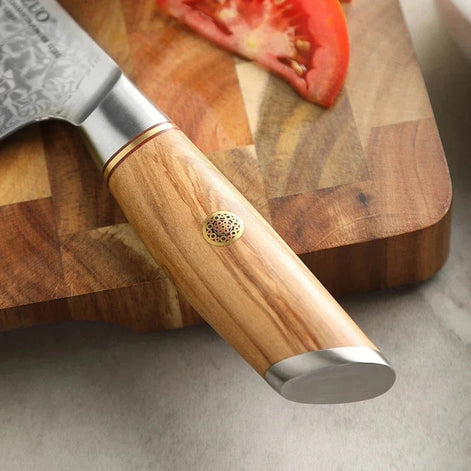 8.5" Chef’s Knife in 73-Layer Damascus Steel with 14Cr14MoVNb Core
