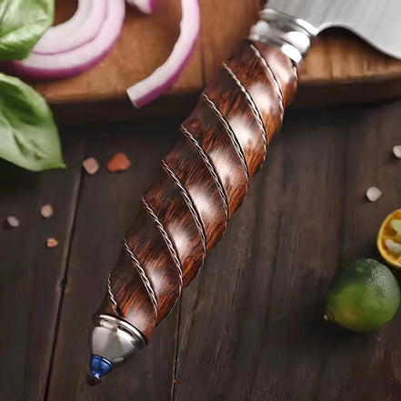 Faca de Chef em Aço Böhler M390 com Cabo Híbrido - Forja Fogo&Faca
