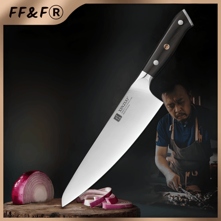Faca de Chef Premium 8,3” Aço Inox 1.4116 com Cabo de Ébano - Forja Fogo&Faca