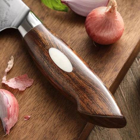 Faca de Desossar em Aço Damasco 110 Camadas - Forja Fogo&Faca