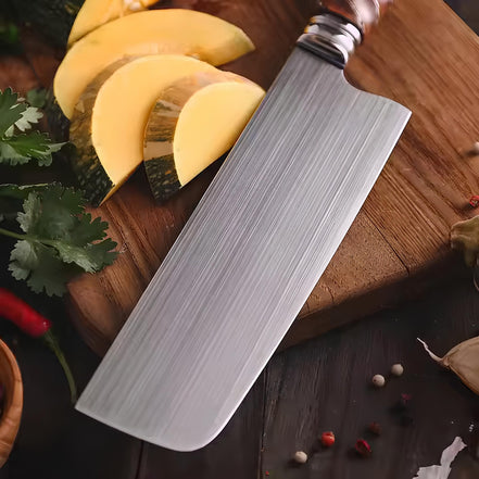 Faca Nakiri em Aço Böhler M390 com Cabo Híbrido - Forja Fogo&Faca