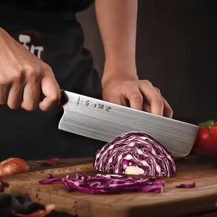 Faca Nakiri em Aço Böhler M390 com Cabo Híbrido - Forja Fogo&Faca