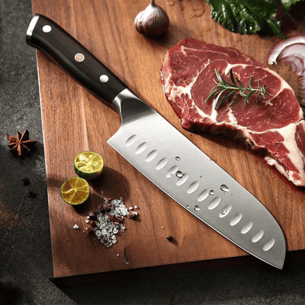 7″ Santoku Knife in German 1.4116 Steel with Ebony Handle